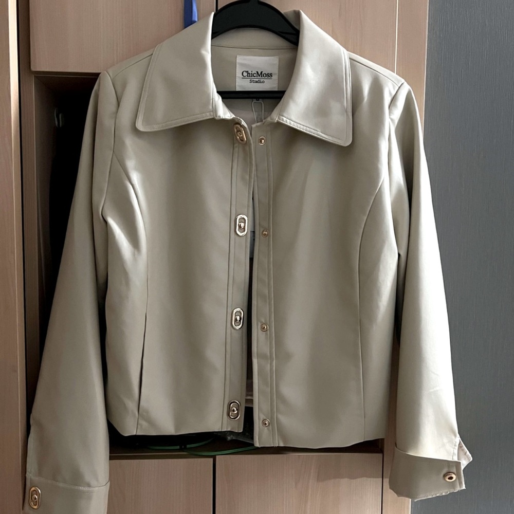 Boxy Faux Leather Jacket
